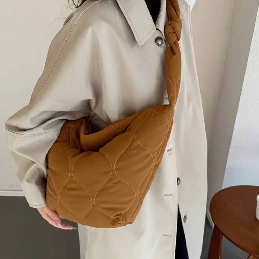 NWOT Quilted Crossbody Bag - Tan